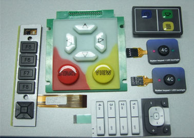 Bakır Film RoHS PCB Push Button Membran Switch Klavye, Isı Dayanıklı