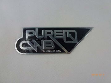 CD Stripe Aluminum Engraved Name Plates For Furniture , Metal Custom Logo Labels