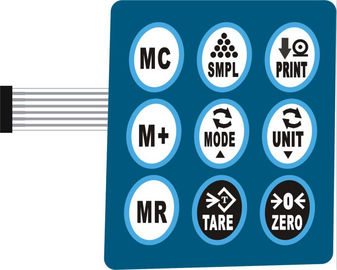 Silikon Kauçuk Klima için arkadan aydınlatmalı Membrane Switch LED Keypadlerde